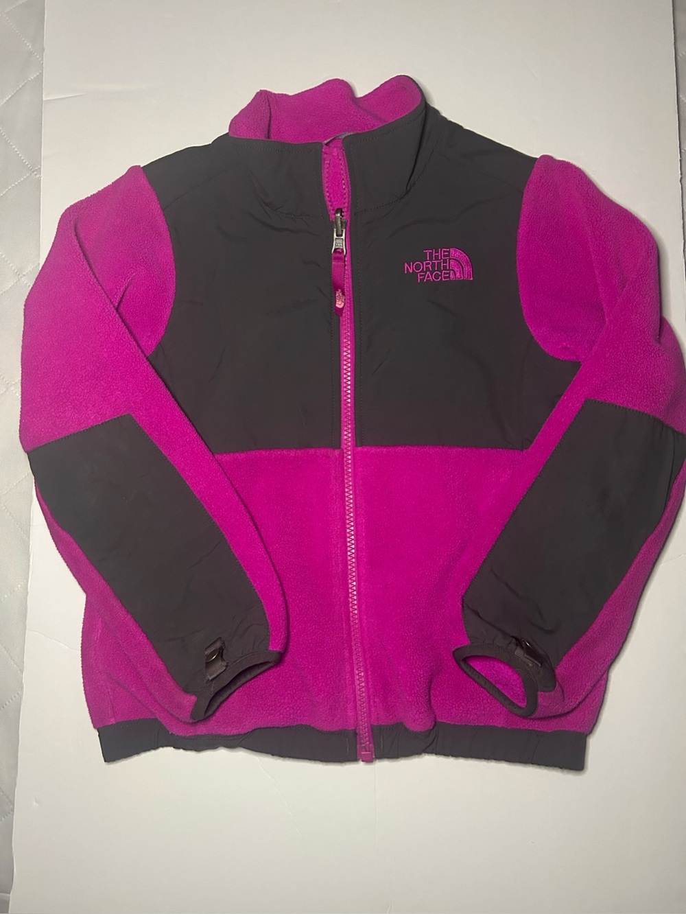 The North Face Kids Hot Pink and Grey Fleece Jacket